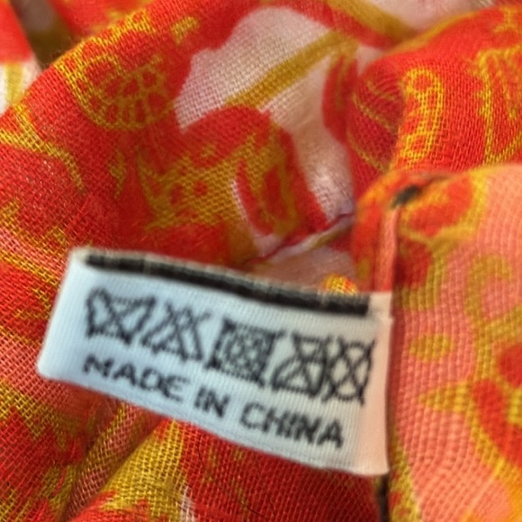 Boho Mixed Multicolored Print Semi Sheer Short Sleeve Open Kimono Jacket OS - Picture 6 of 10